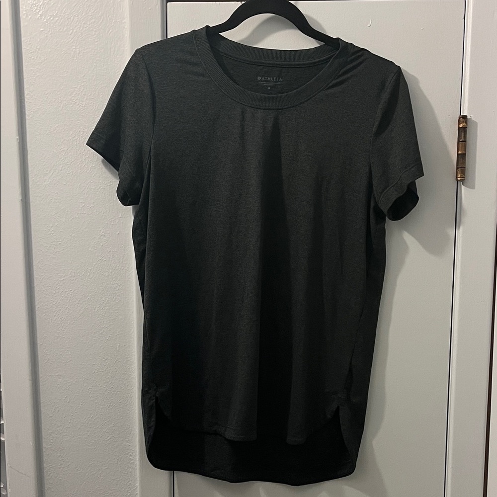 Athleta Charcoal Short Sleeve Tee